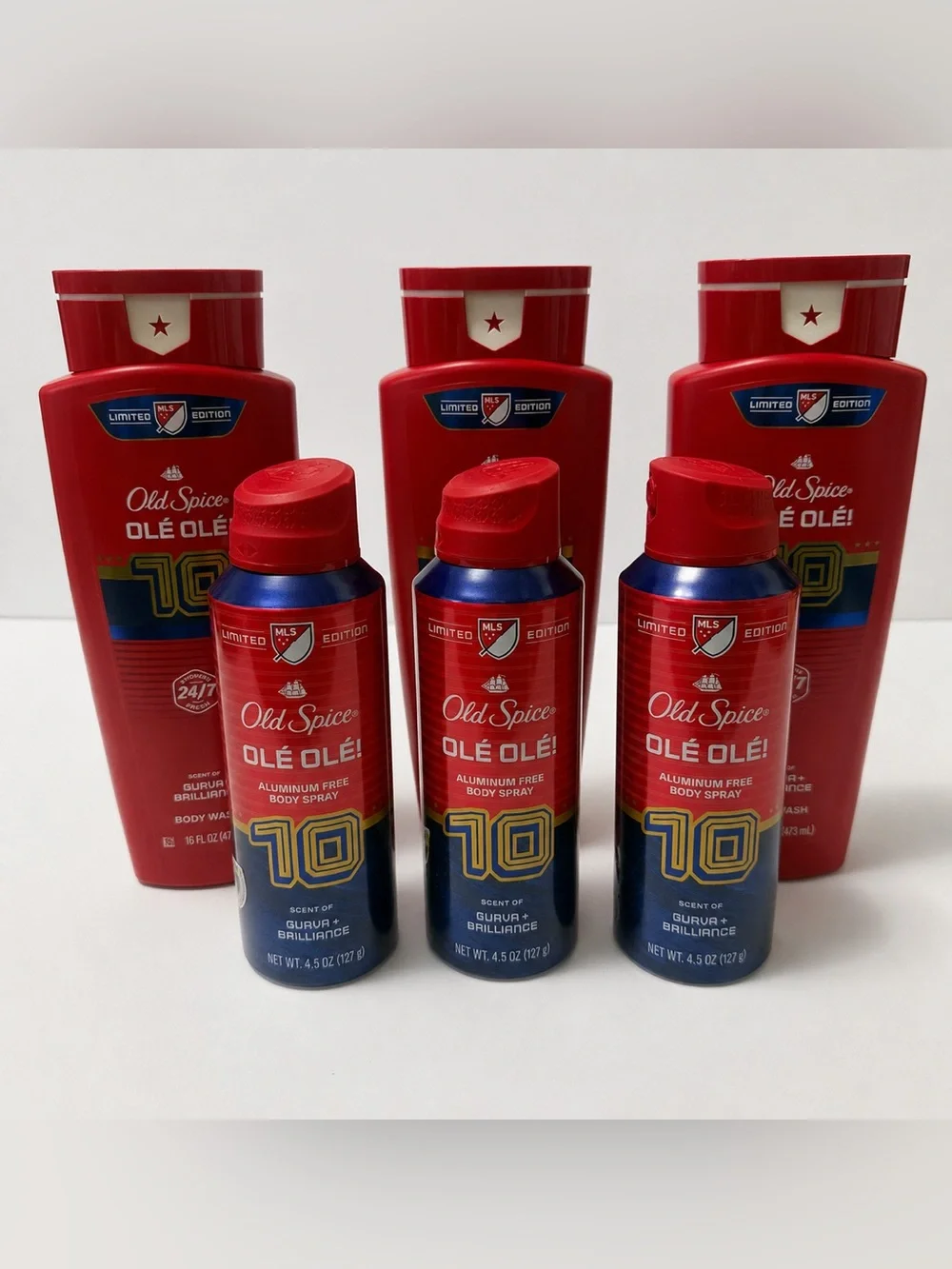 NWT Old Spice Let’s Goooal 07 MLS Limited Edition Bundle Guava + Brillance